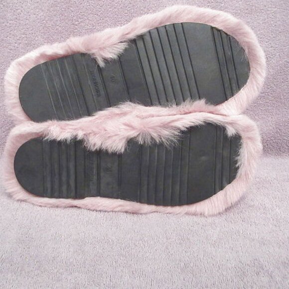 Cozy Plush Boudoir Slippers Size 9.5 40 Slip On Slide Coquette Soft Girl NWT - Picture 7 of 9